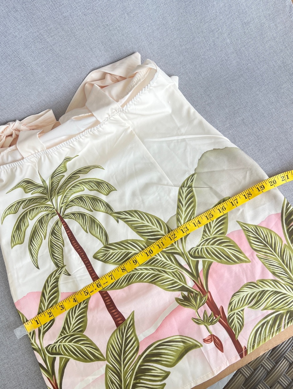 CAJUNI Mini Sundress Cover up dress cream palms size M NWT - Picture 11 of 13